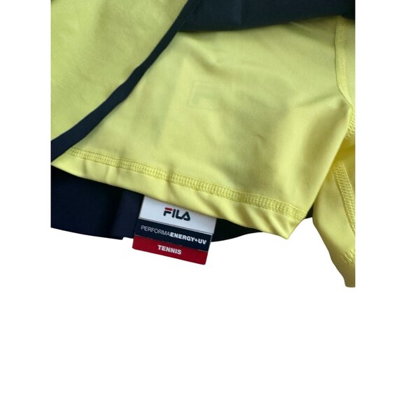FILA Alley Yellow Scallop Tennis Pickleball Skort Size Large NEW NWT - Picture 2 of 8